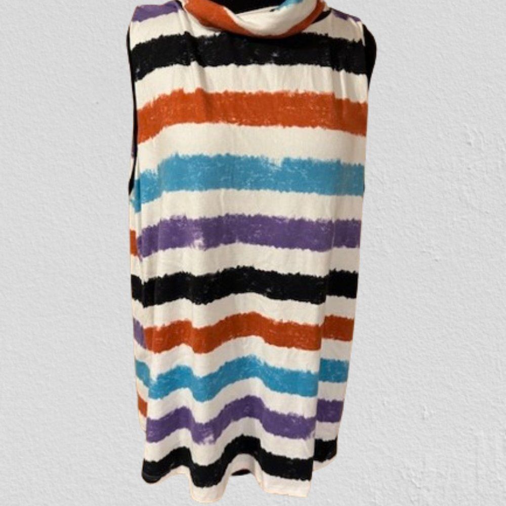 Sew in Love Stripped Sleeveless tank with Mask  4355  2X  NWT Boutique